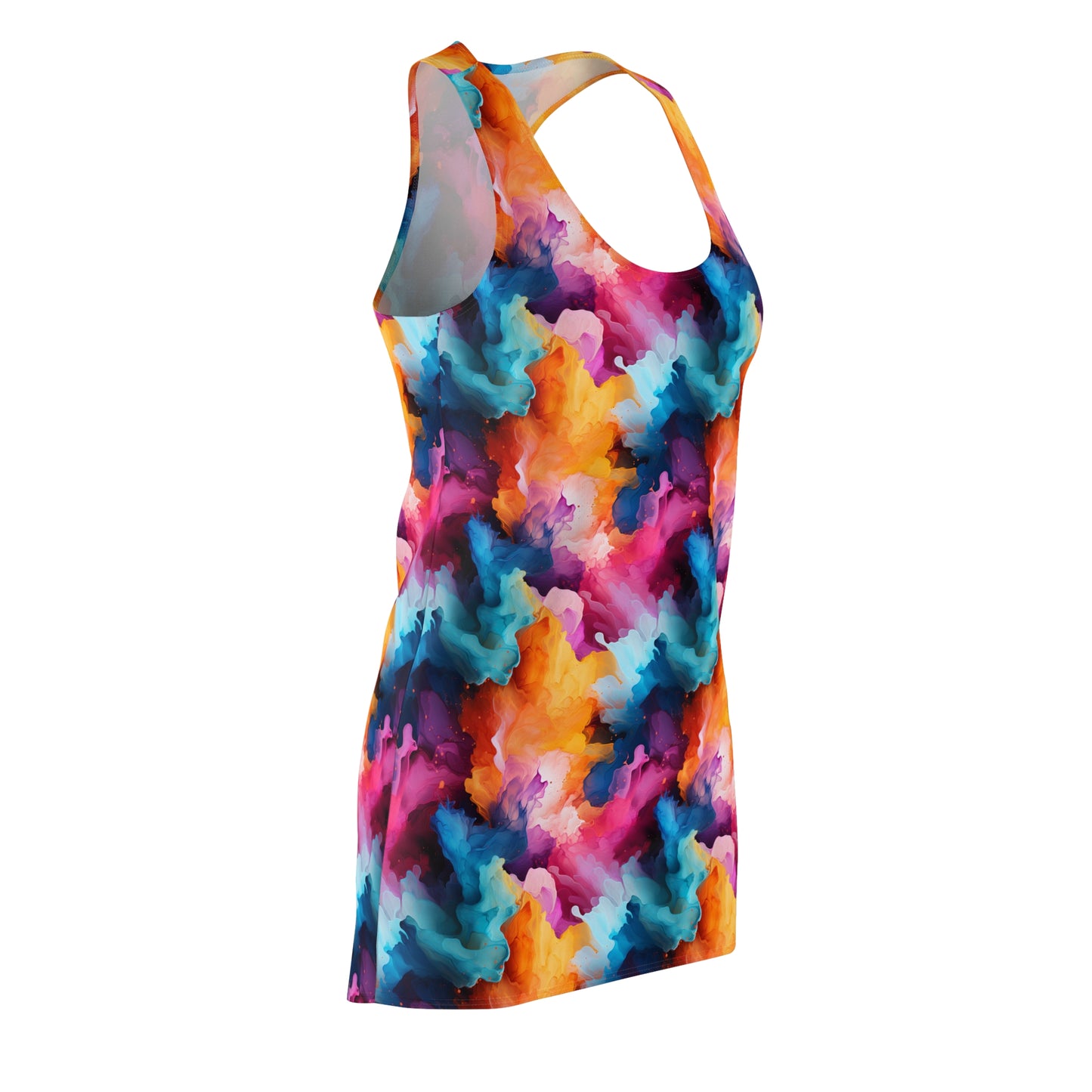 Water Color Women's Cut & Sew Racerback Dress (AOP)