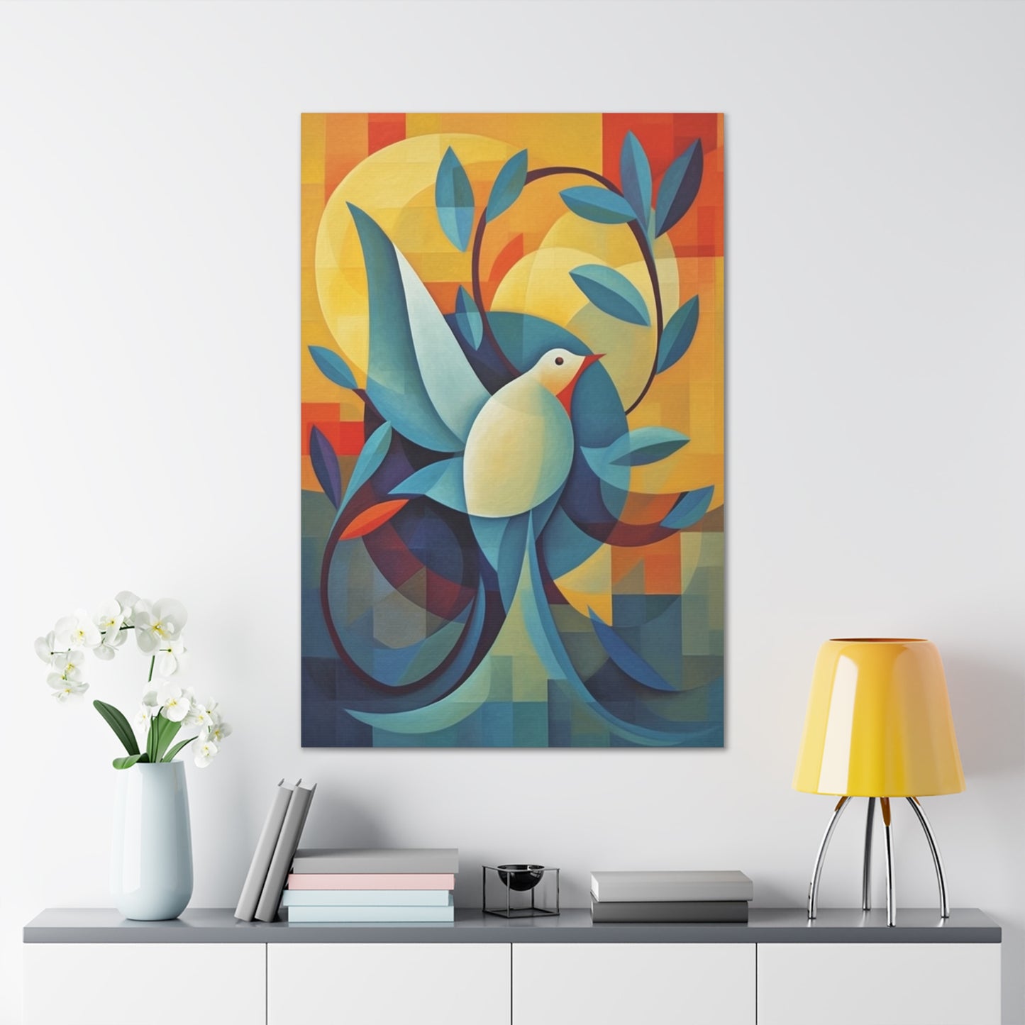 Dove and Olive Branch Canvas Gallery Wraps