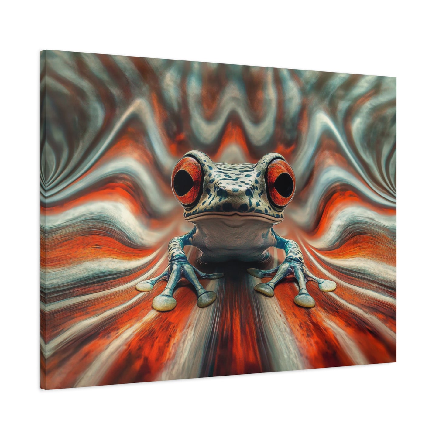 Red Frog Matte Canvas, Stretched, 1.25"