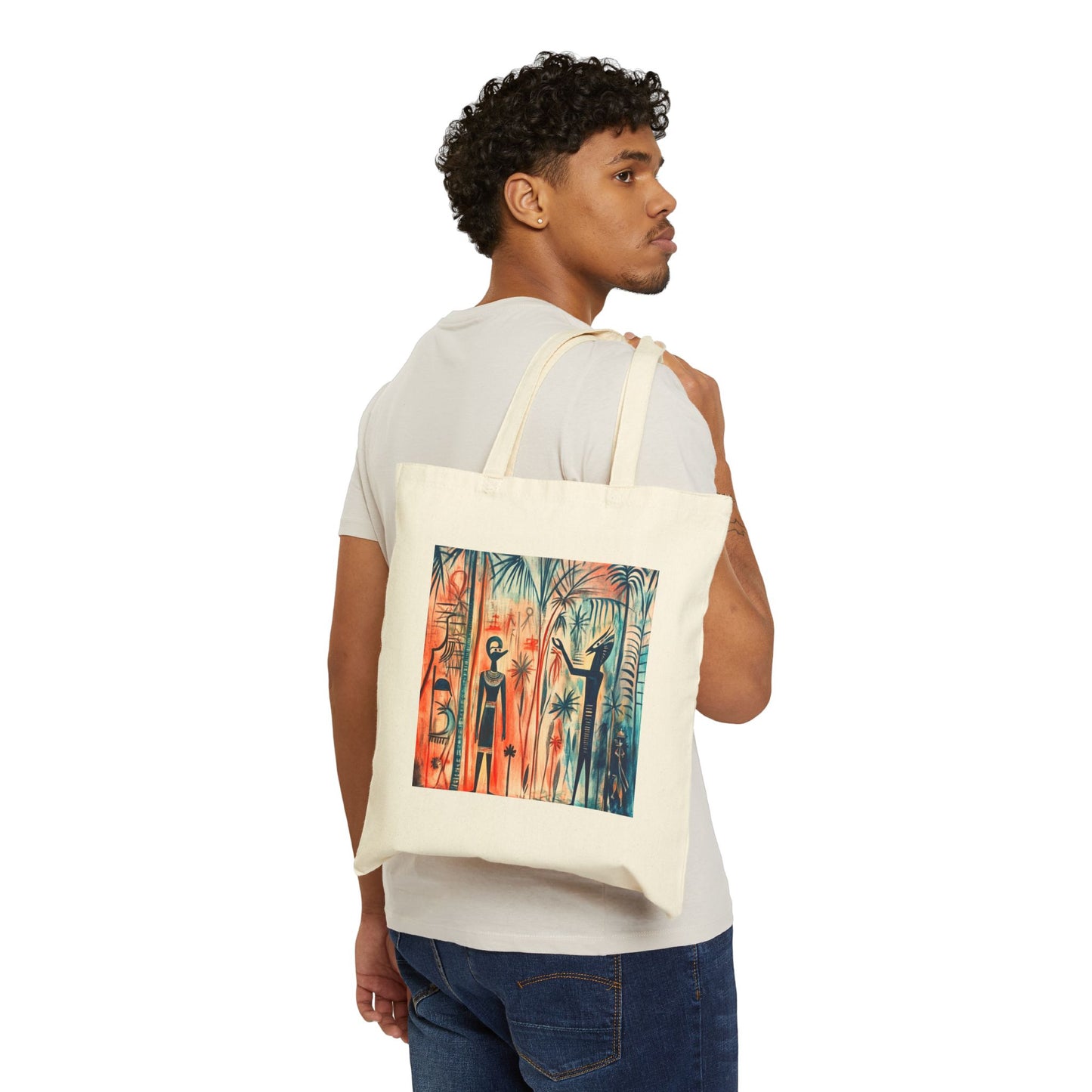 Dream Figures Cotton Canvas Tote Bag