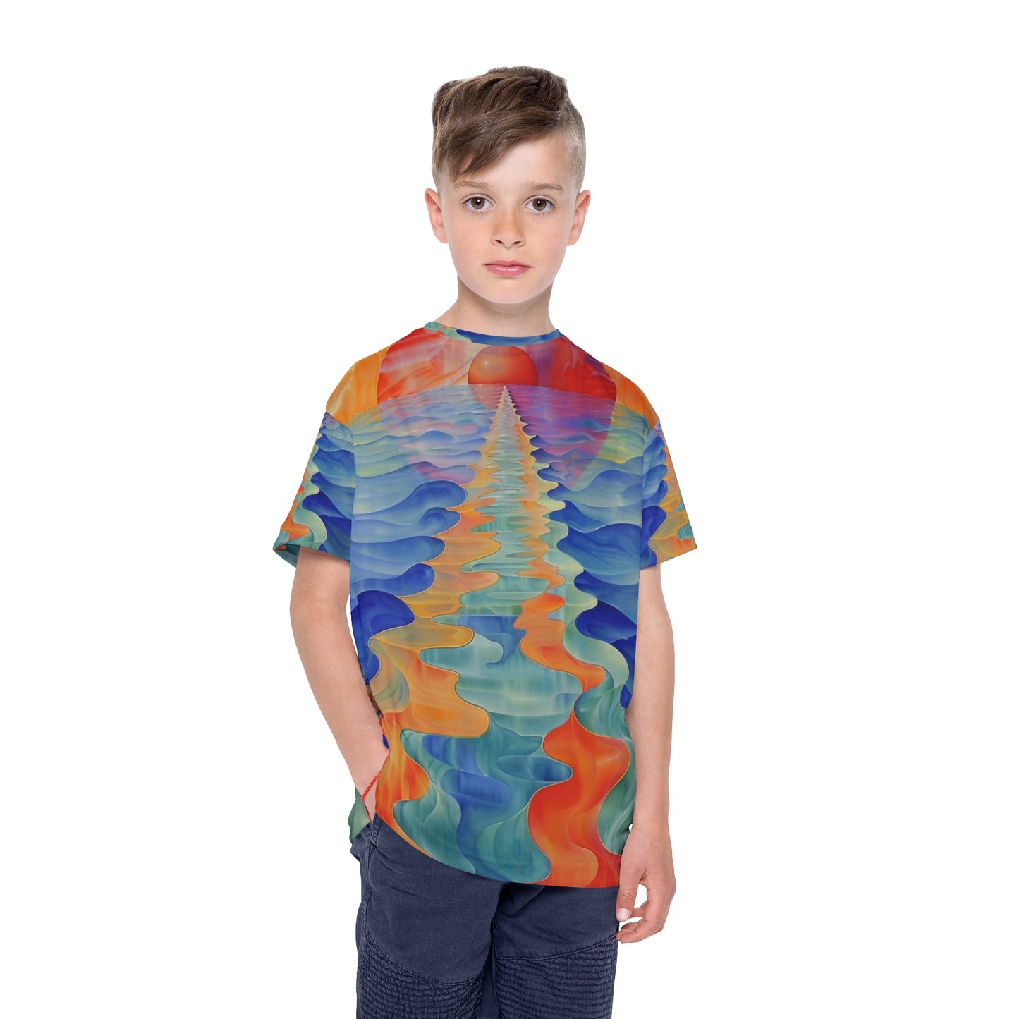 Sunrise Waves Kids Sports Jersey (AOP)