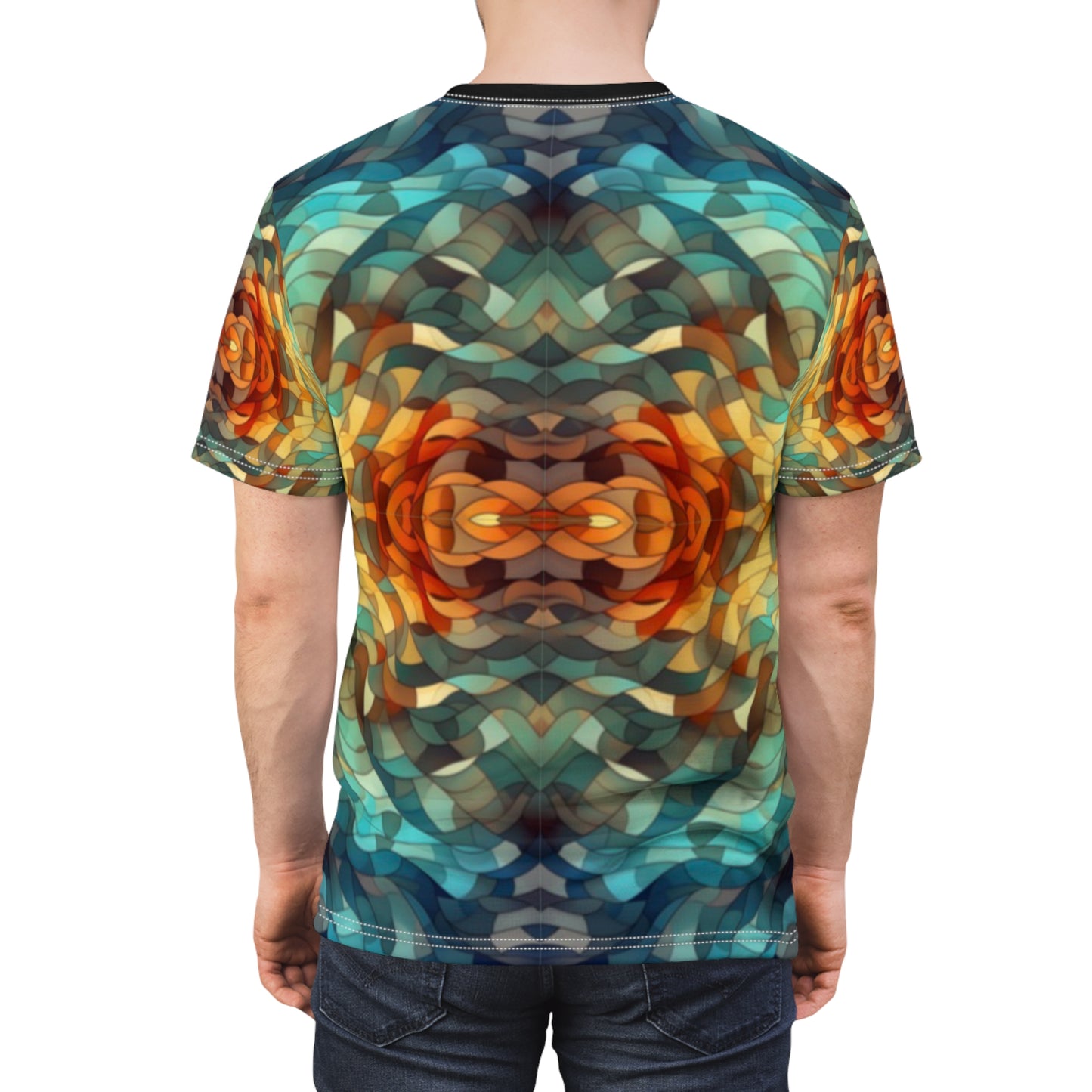 Geometric Kelp Unisex Cut & Sew Tee (AOP)