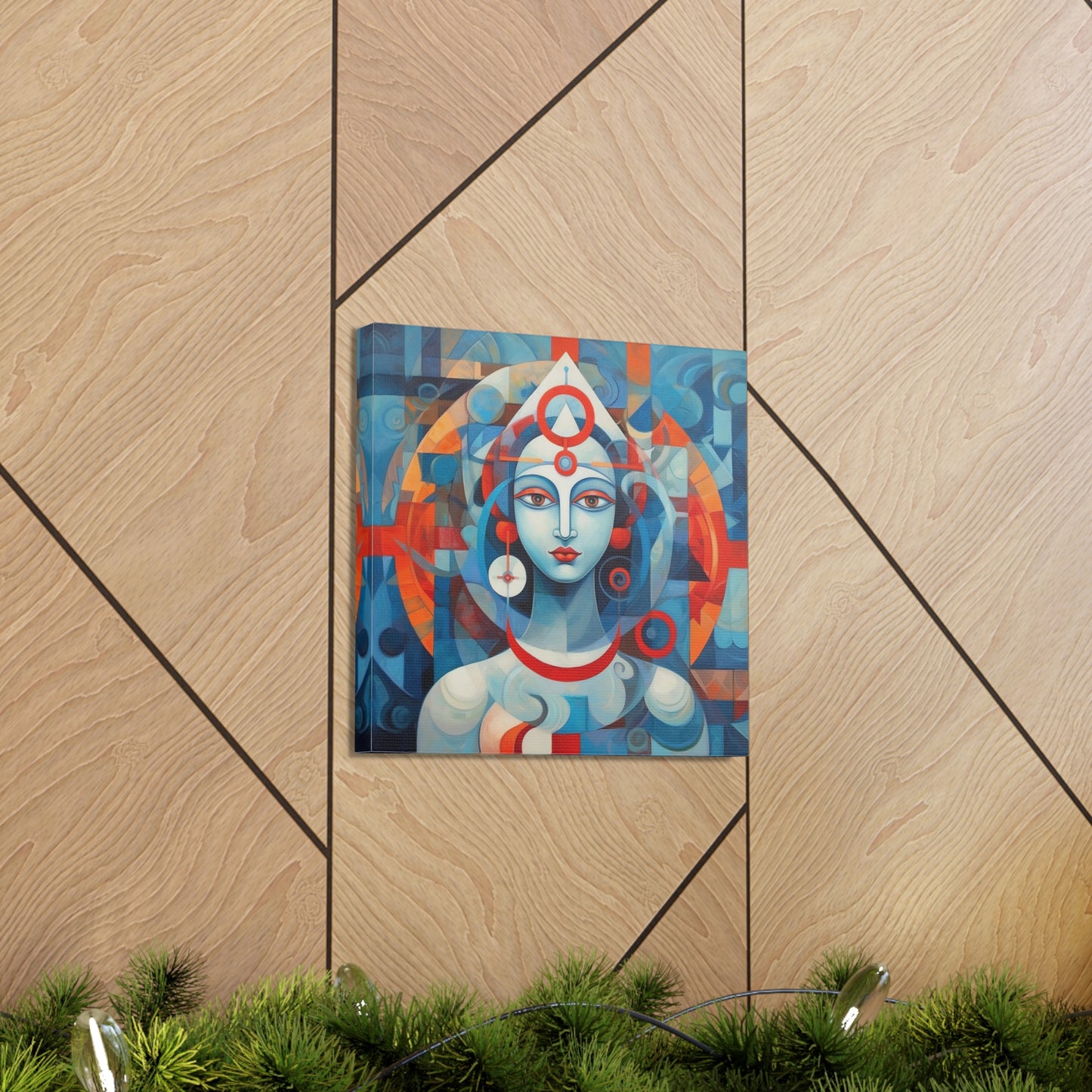 Hindu Goddess, Vesica Piscis Canvas Gallery Wraps