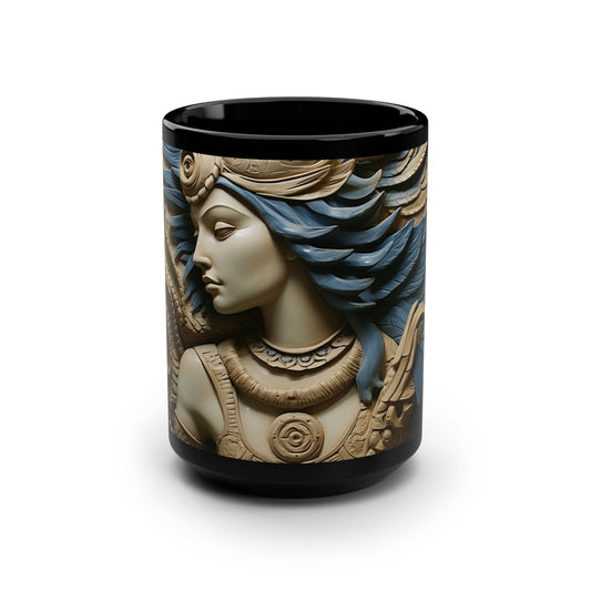 Serpent Lady Black Mug, 15oz