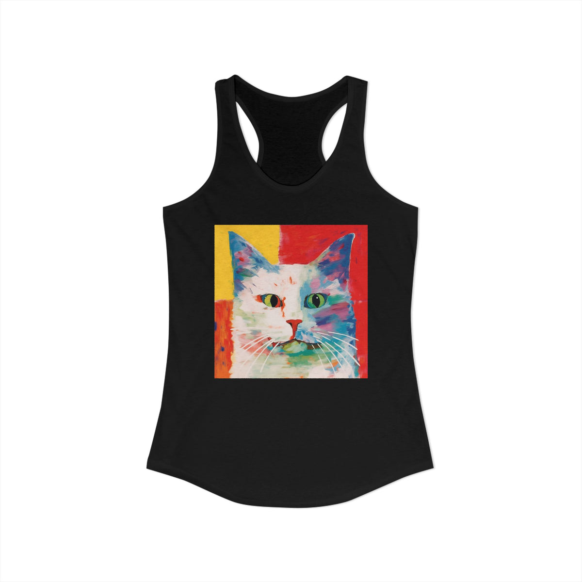 Cross Eyed Kitty Front Unisex Jersey Tank