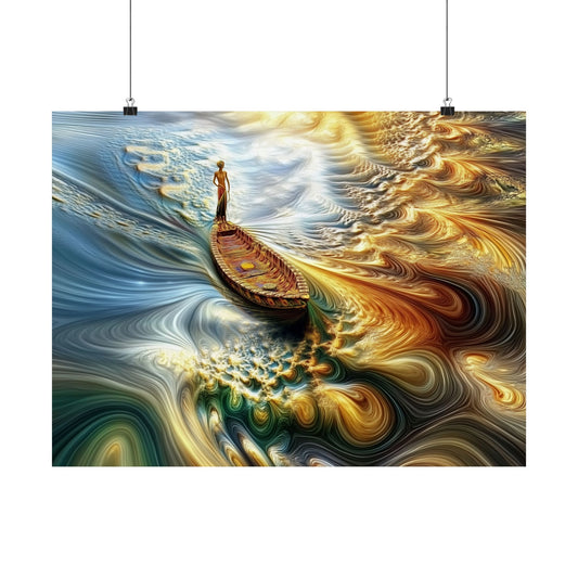 Ocean Swirls Matte Poster