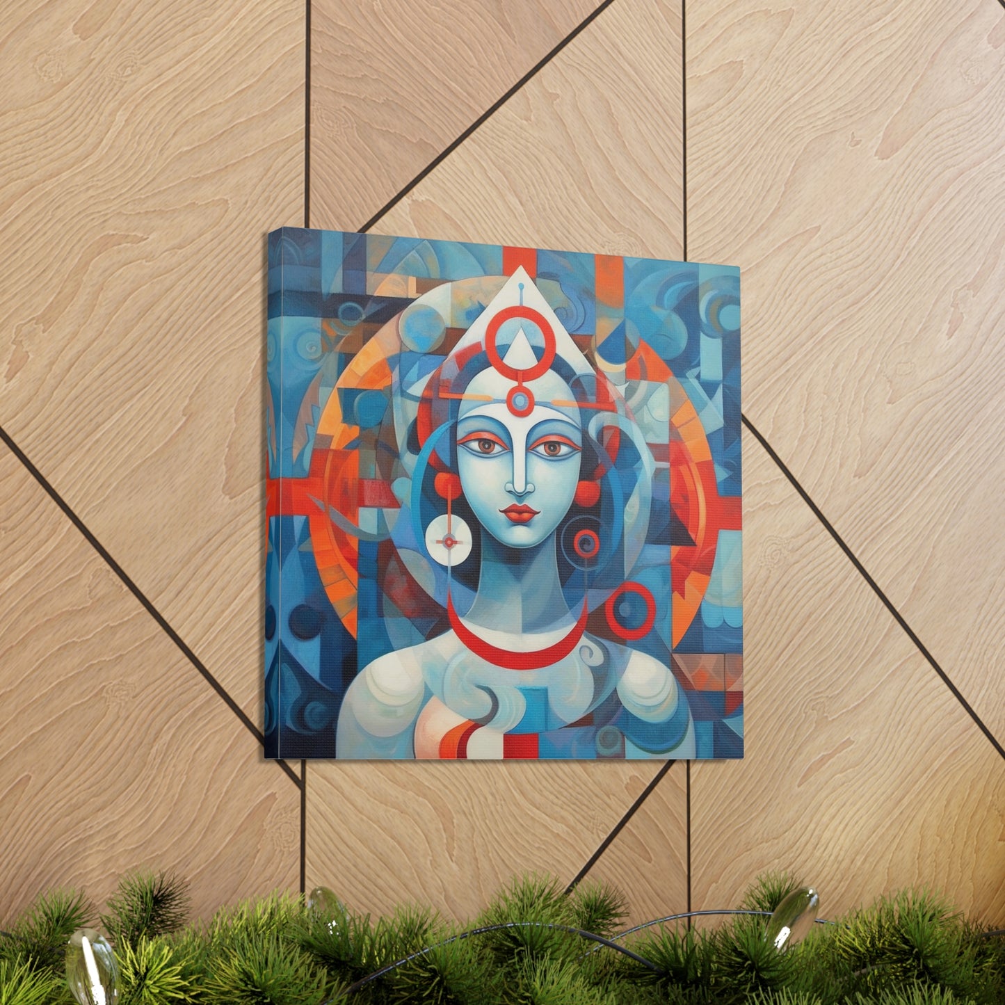 Hindu Goddess, Vesica Piscis Canvas Gallery Wraps