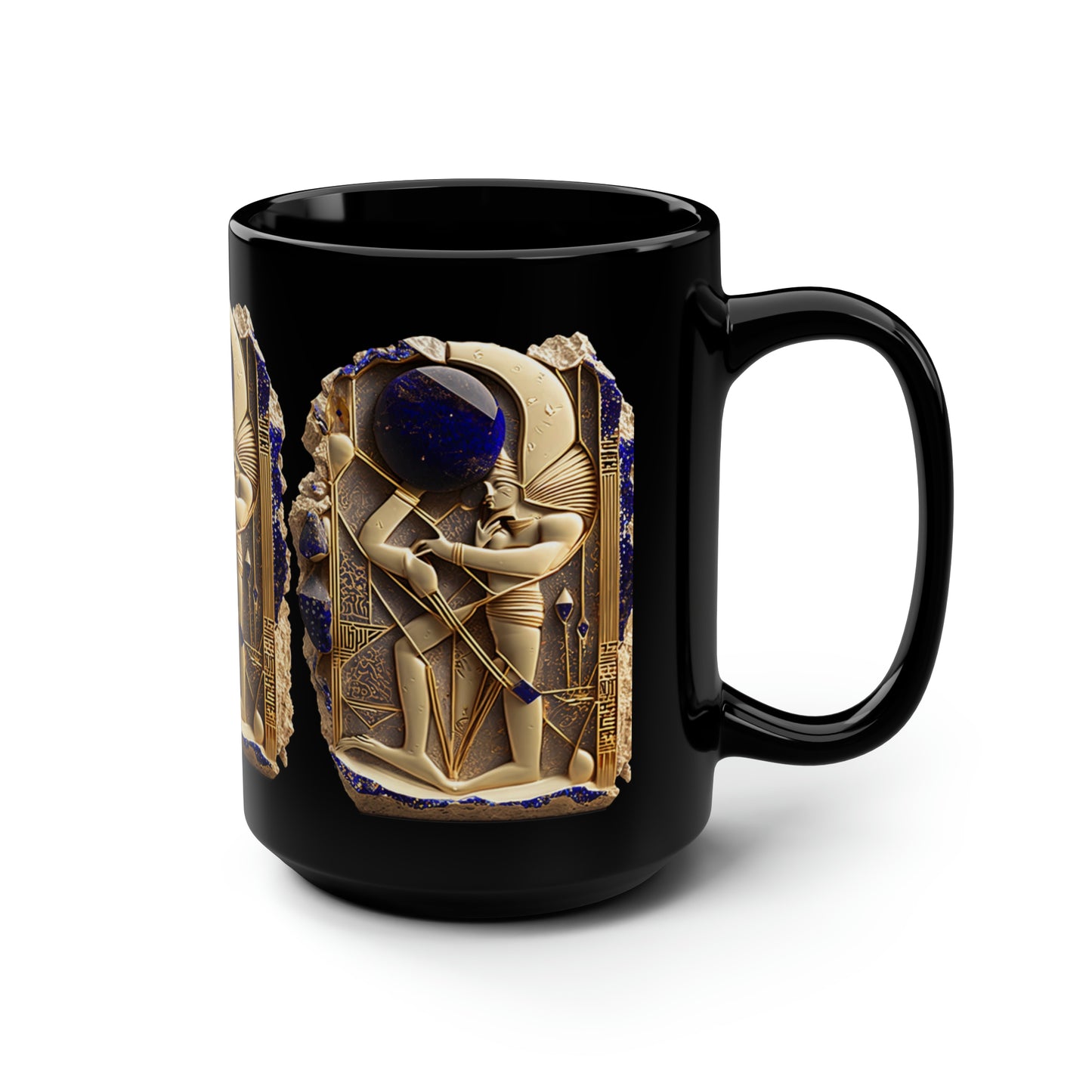 Ancient Artifacts Black Mug, 15oz