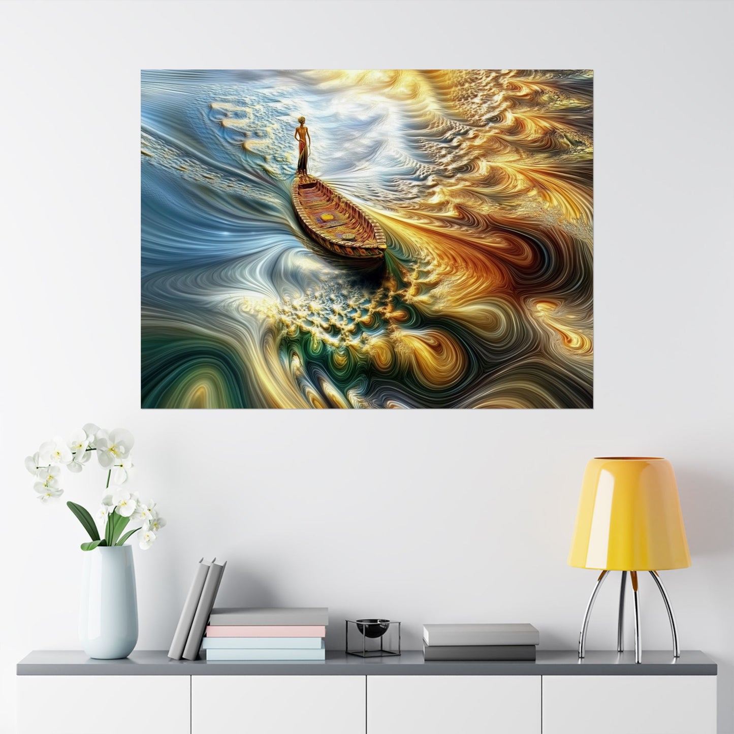 Ocean Swirls Matte Poster