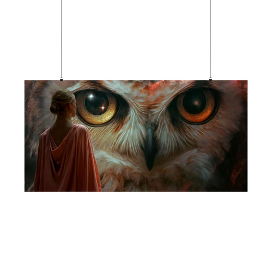 Owl Seeing Matte Poster