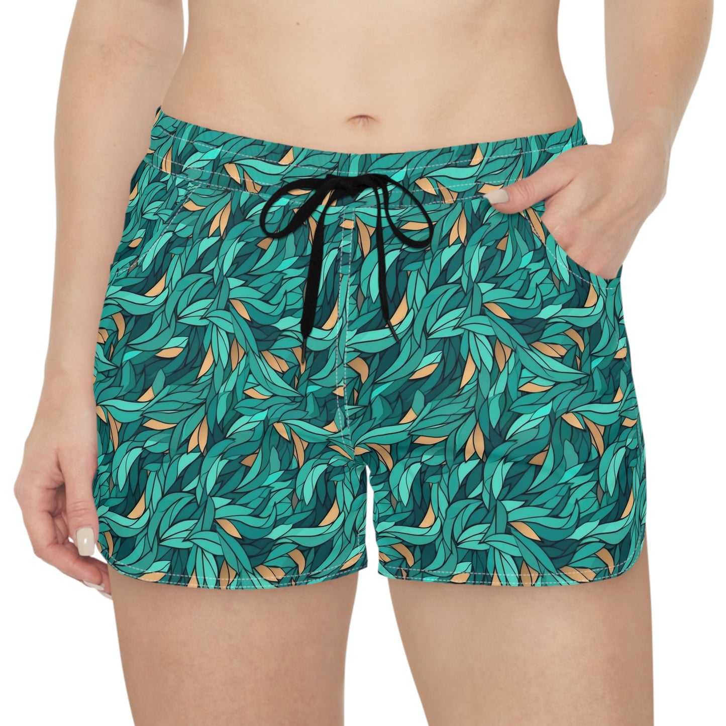 Kelp Swirls Women's Casual Shorts (AOP)