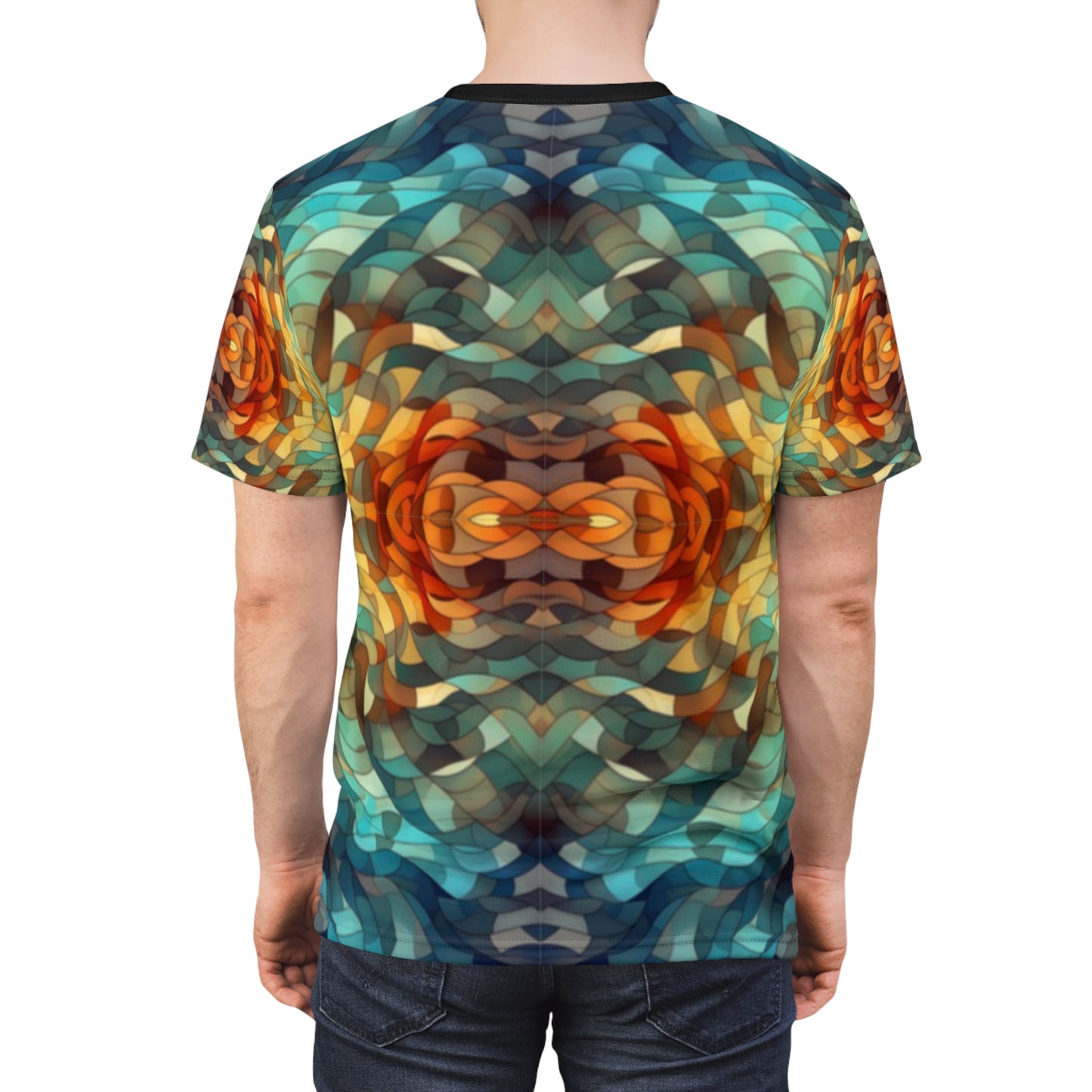 Geometric Kelp Unisex Cut & Sew Tee (AOP)