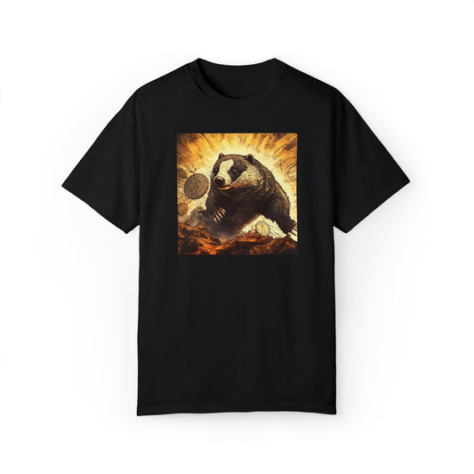 Honey Badger Front Unisex Garment-Dyed T-shirt