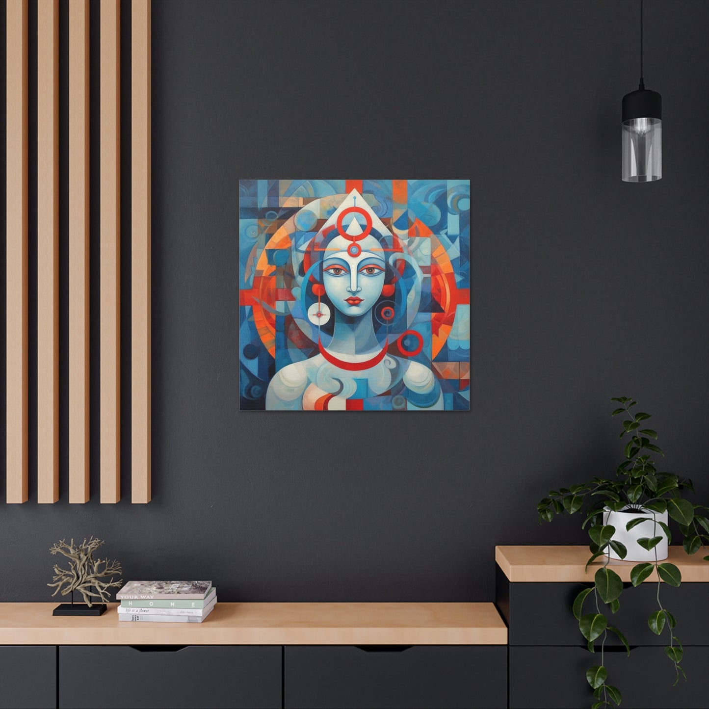 Hindu Goddess, Vesica Piscis Canvas Gallery Wraps