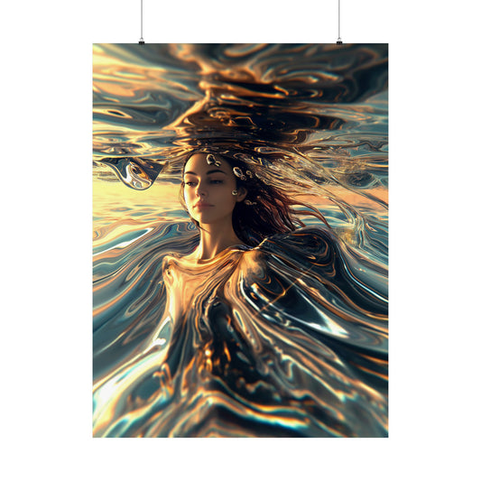 Fluid Reflections Matte Poster