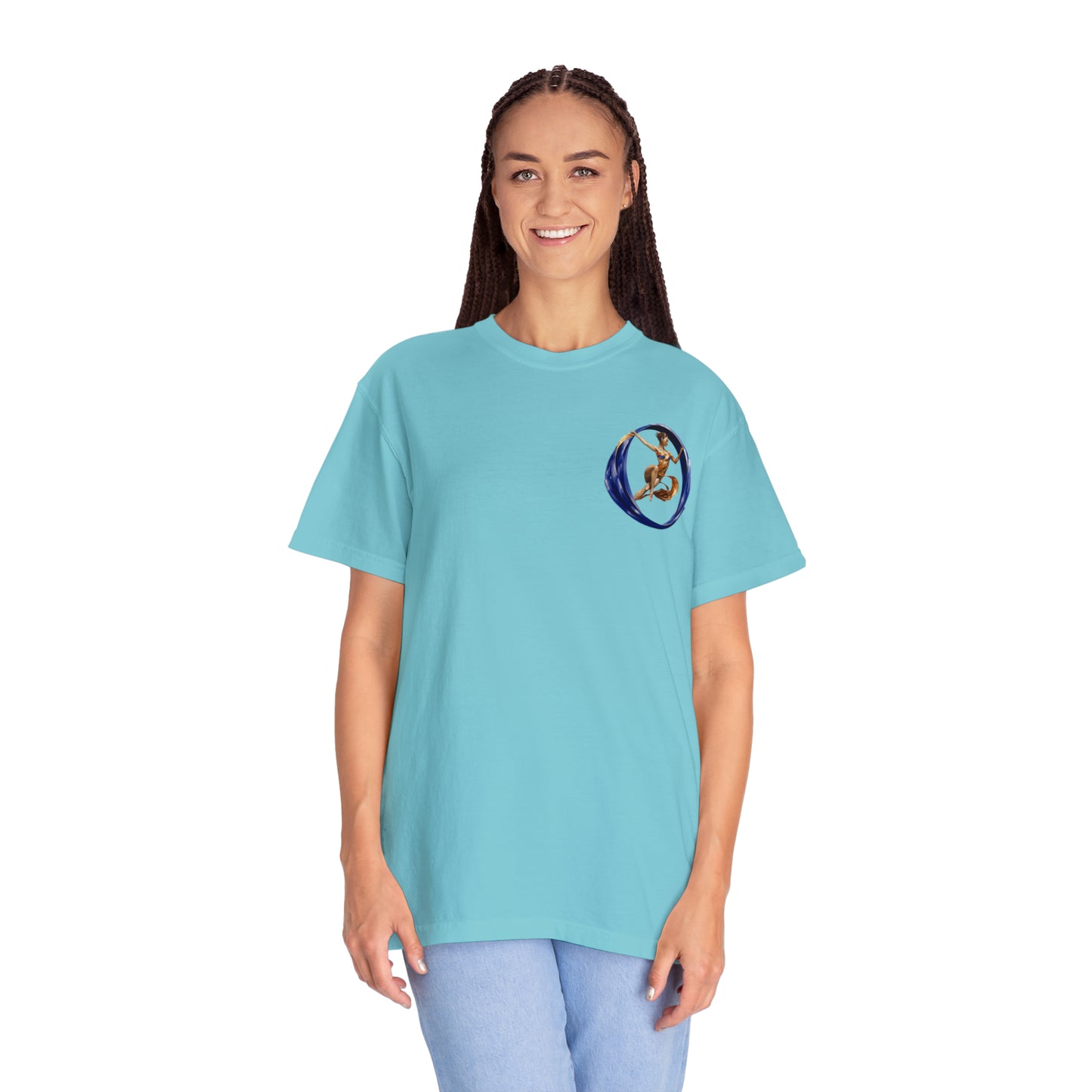 Aqueous Dancer Front Unisex Garment-Dyed T-shirt