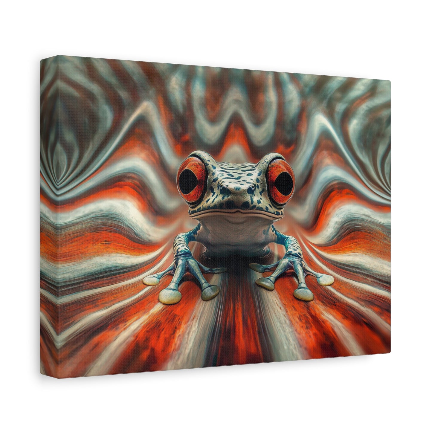 Red Frog Matte Canvas, Stretched, 1.25"