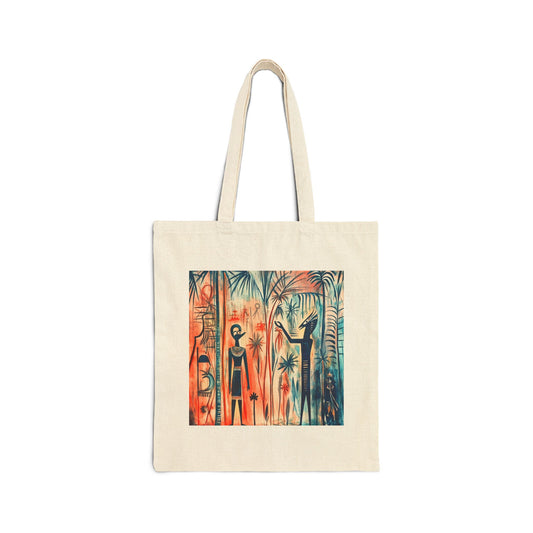 Dream Figures Cotton Canvas Tote Bag