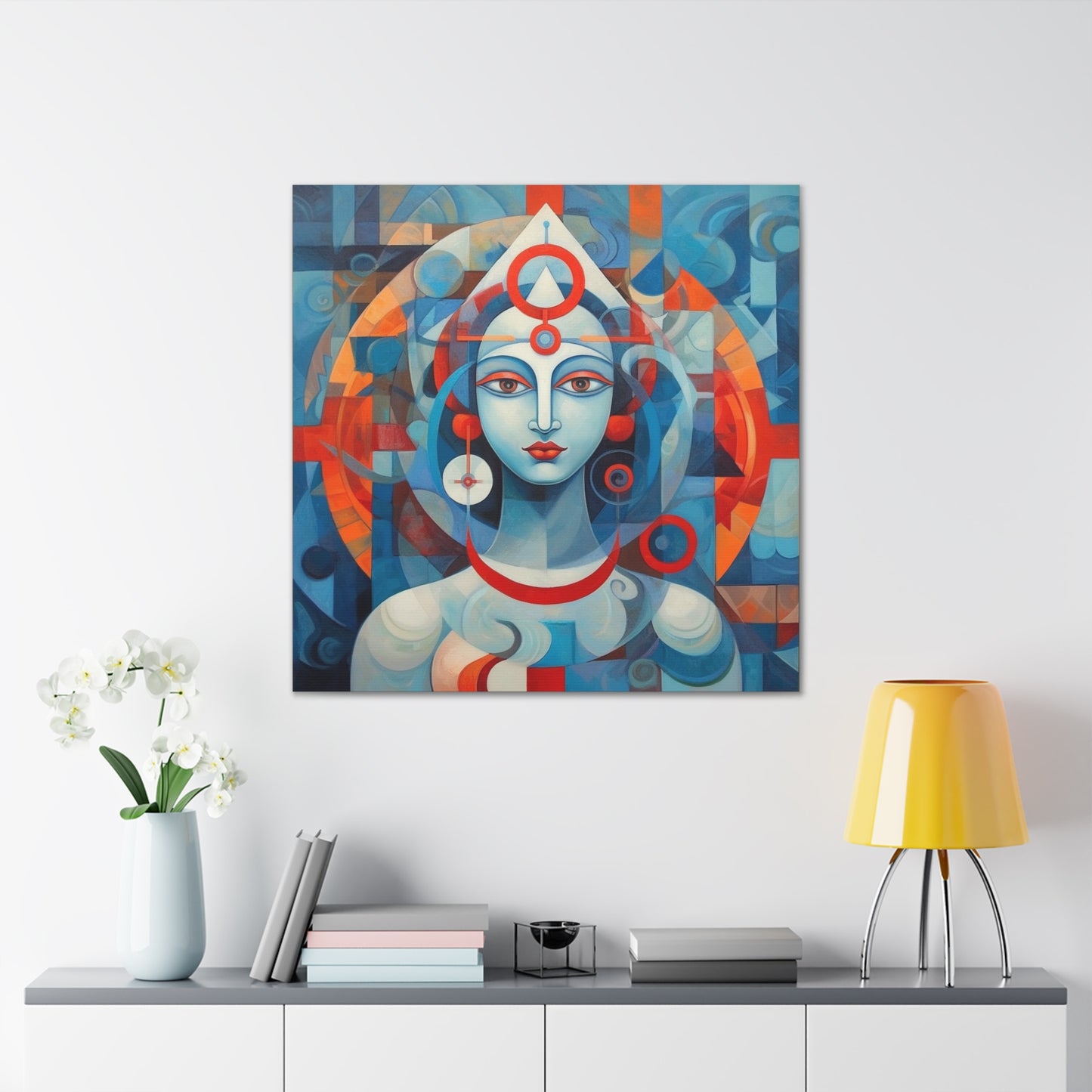 Hindu Goddess, Vesica Piscis Canvas Gallery Wraps