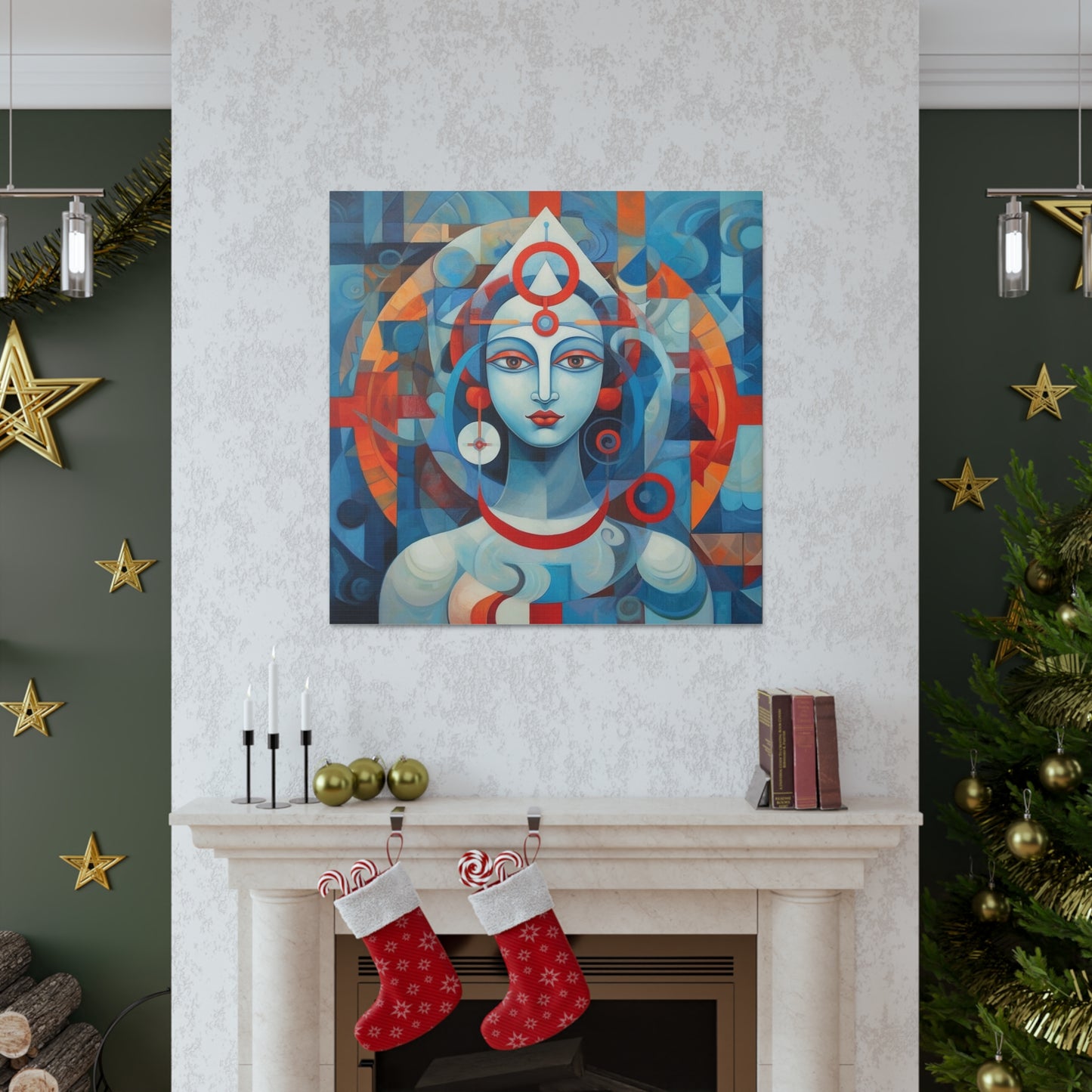 Hindu Goddess, Vesica Piscis Canvas Gallery Wraps