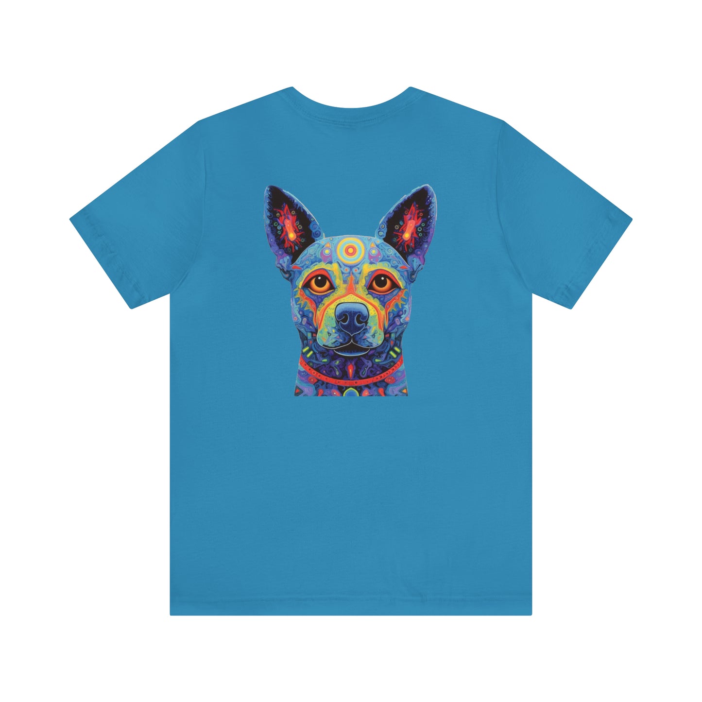 Psychedelic Dog Back Unisex Jersey Short Sleeve Tee