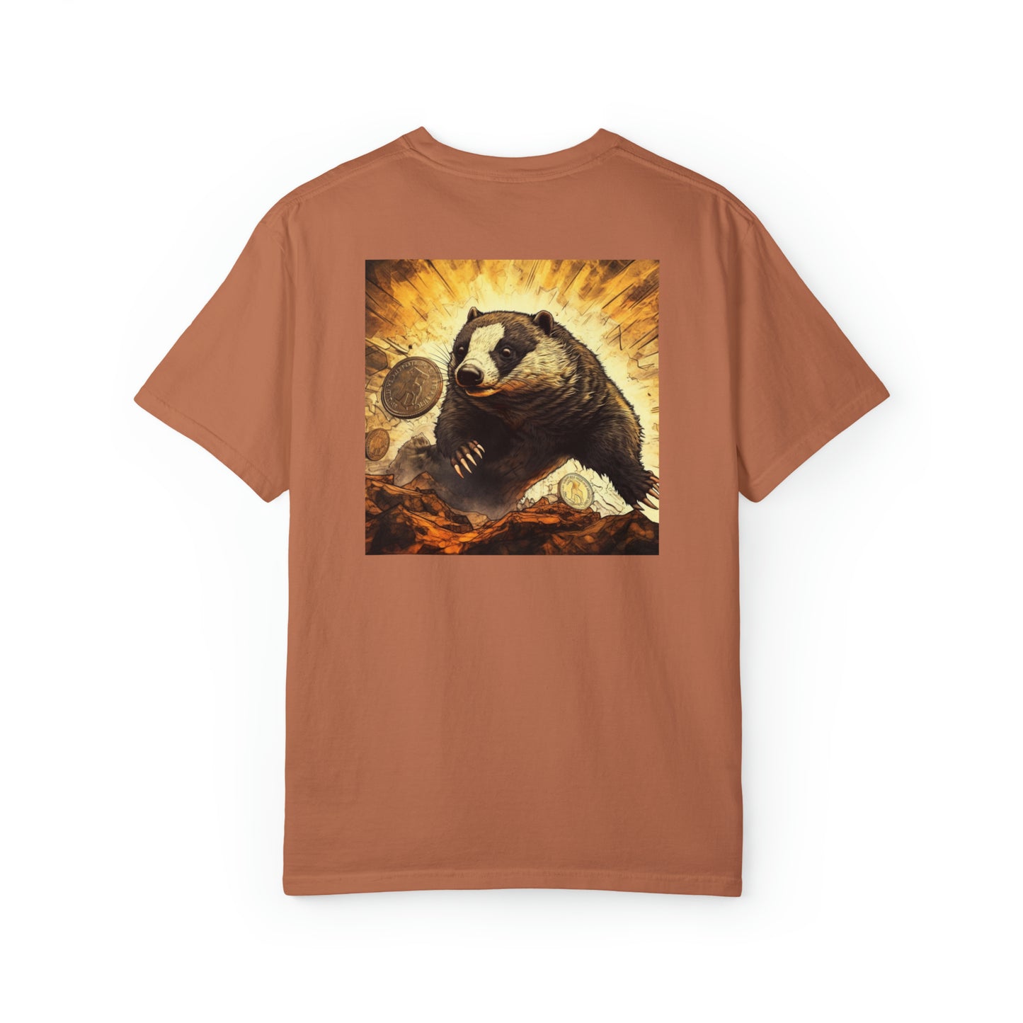 Honey Badger Back Unisex Garment-Dyed T-shirt