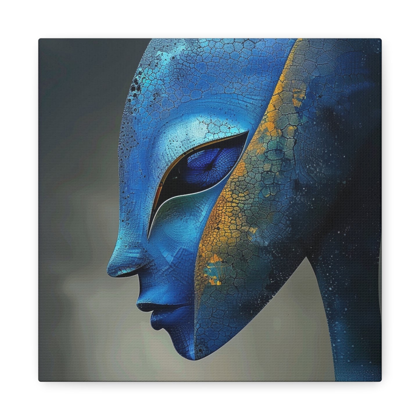 Blue Alien Matte Canvas, Stretched, 1.25"