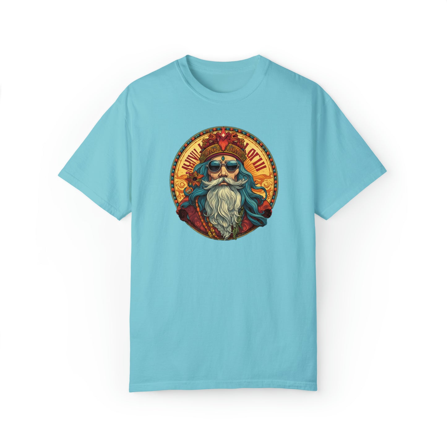 Da Hippy Vinci Front Unisex Garment-Dyed T-shirt