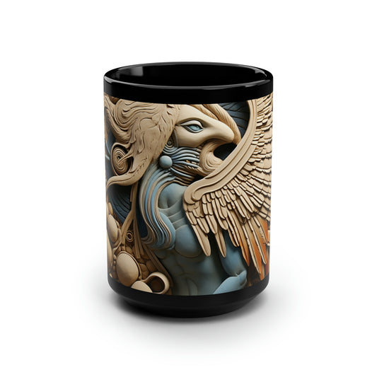 Ganesha Black Mug, 15oz