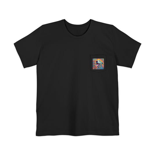 Psychedelic Dog Unisex Pocket Tee