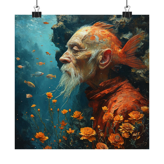 Fish Man Matte Poster