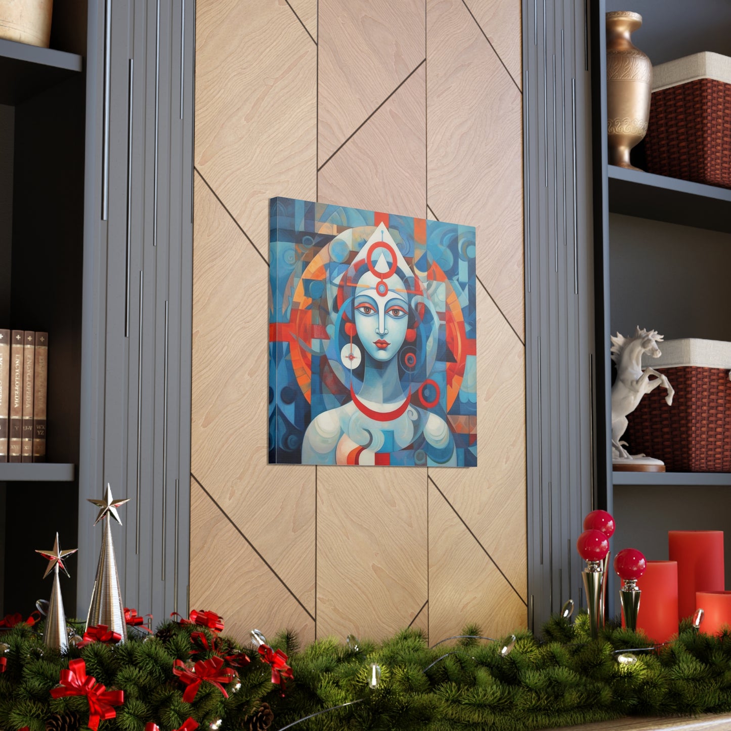 Hindu Goddess, Vesica Piscis Canvas Gallery Wraps