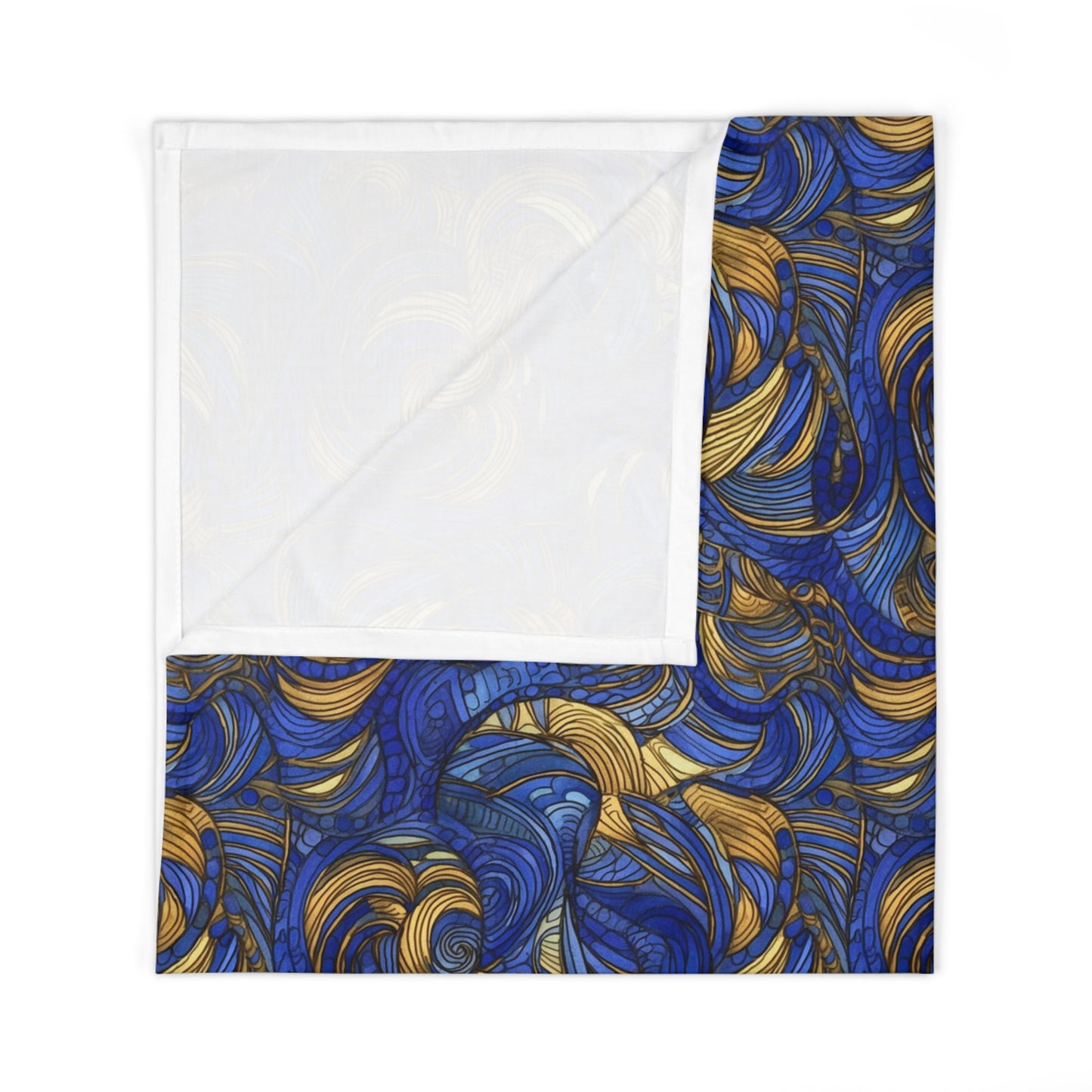 Gold and Lapis Baby Swaddle Blanket