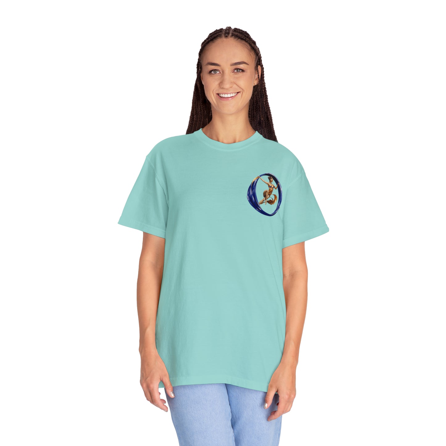 Aqueous Dancer Front Unisex Garment-Dyed T-shirt