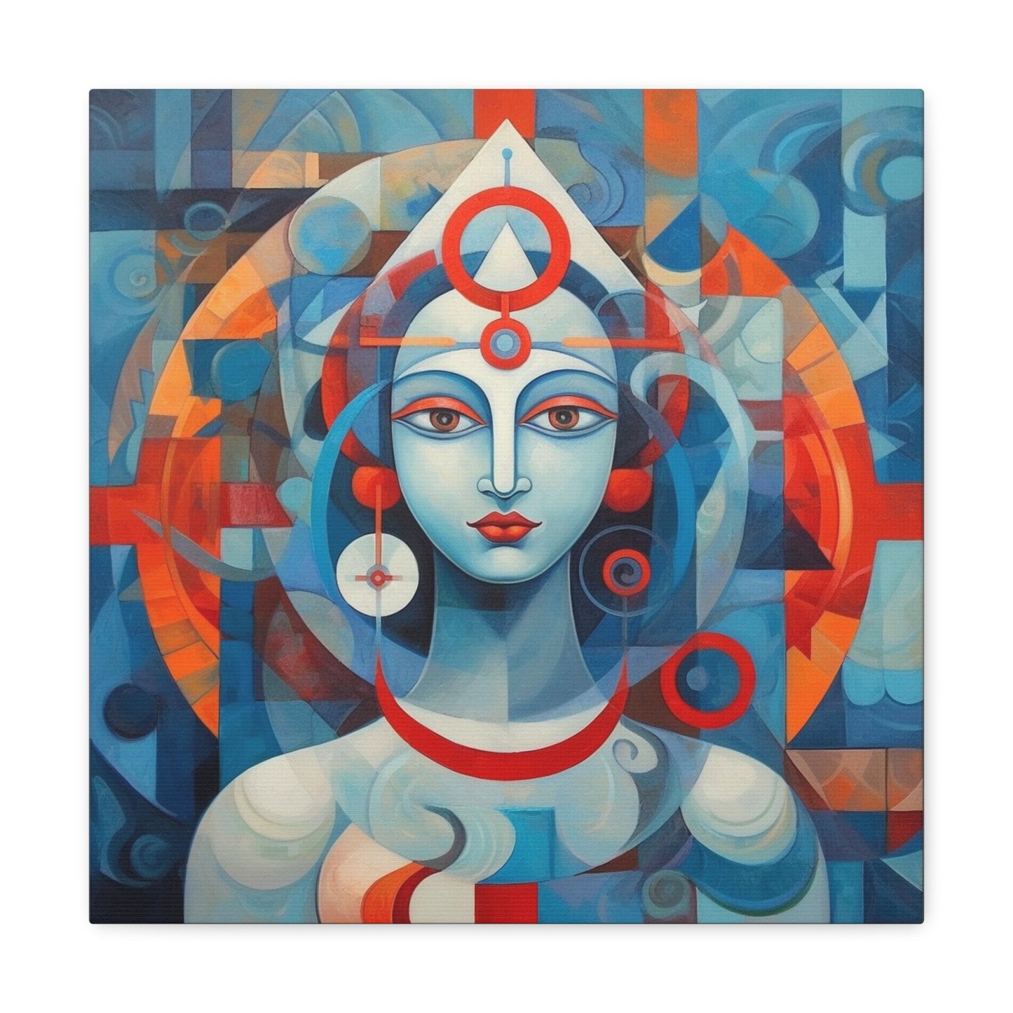 Hindu Goddess, Vesica Piscis Canvas Gallery Wraps