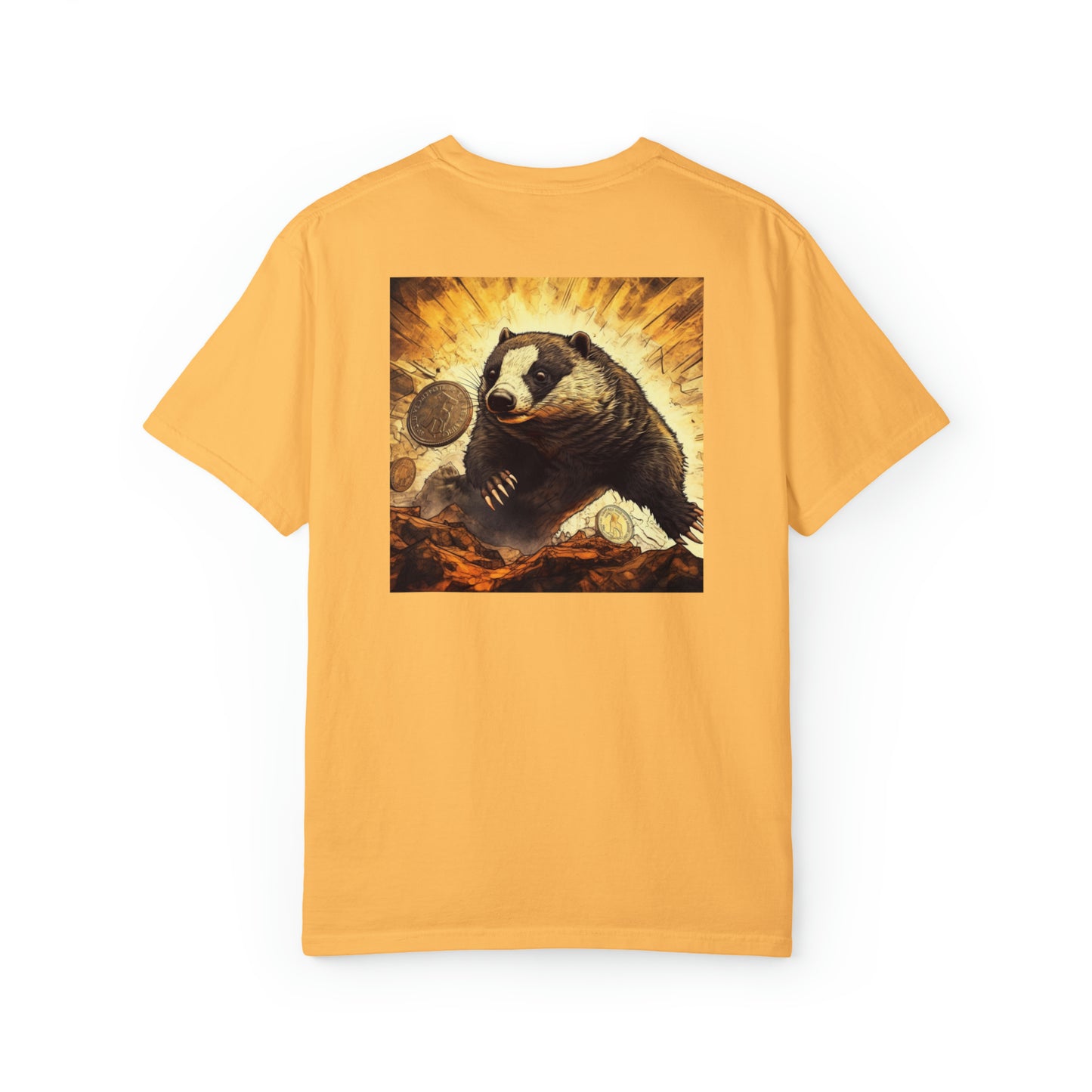 Honey Badger Back Unisex Garment-Dyed T-shirt