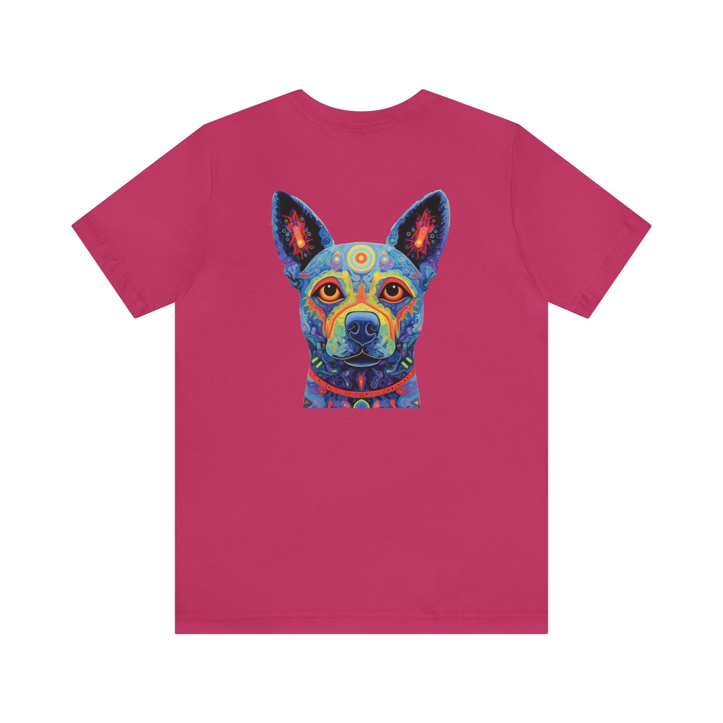 Psychedelic Dog Back Unisex Jersey Short Sleeve Tee