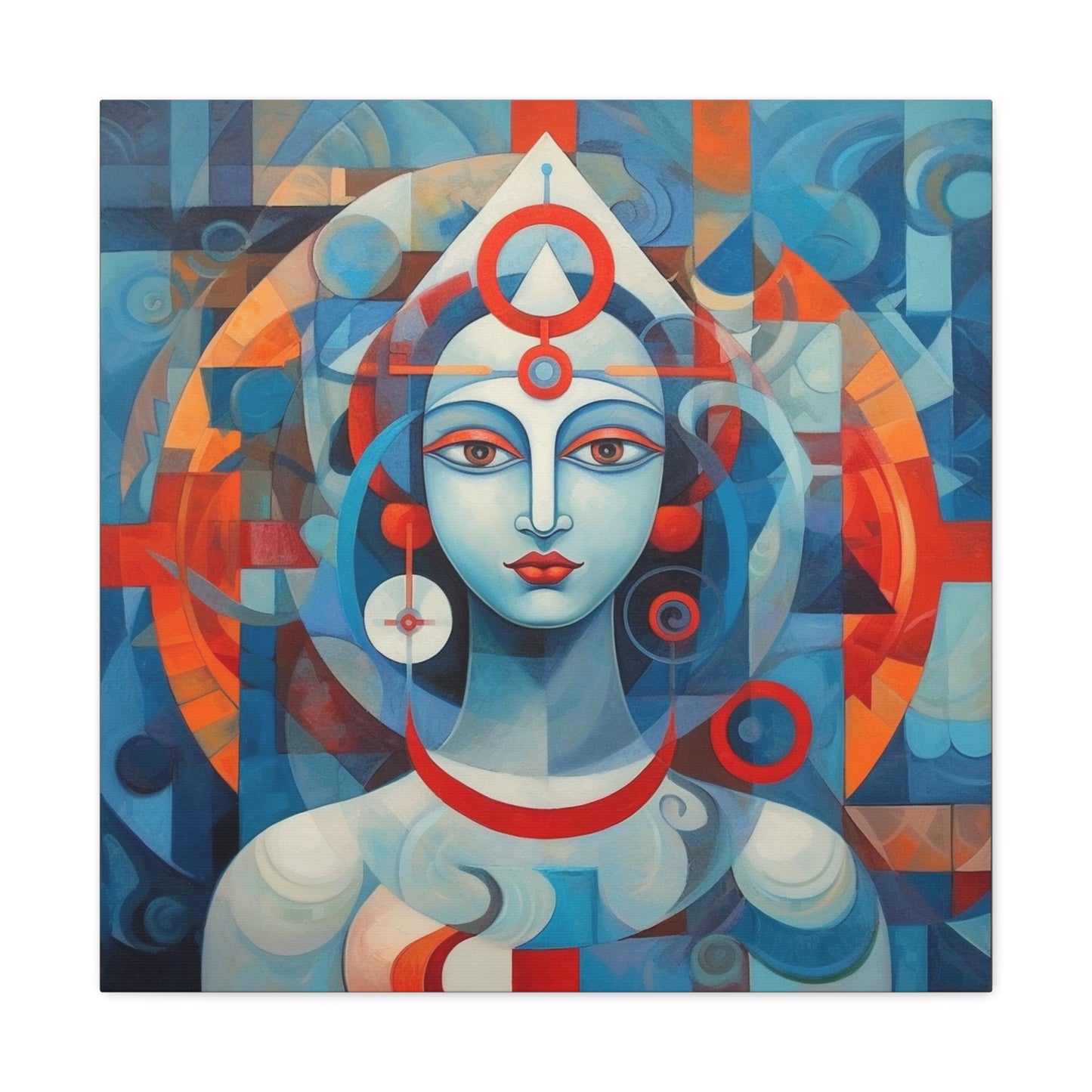 Hindu Goddess, Vesica Piscis Canvas Gallery Wraps