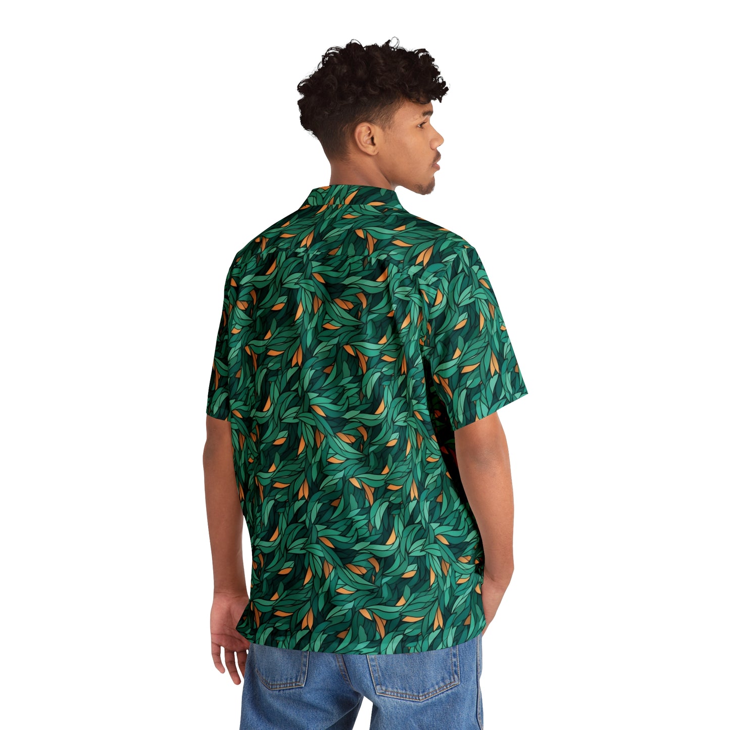 Kelp Swirls Men's Hawaiian Shirt (AOP)