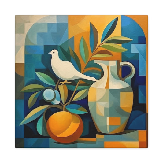 Dove and Olive Branch Canvas Gallery Wraps