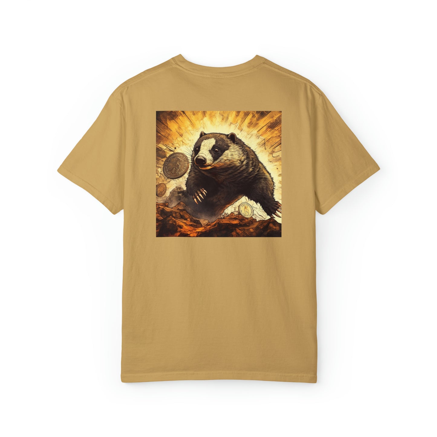 Honey Badger Back Unisex Garment-Dyed T-shirt