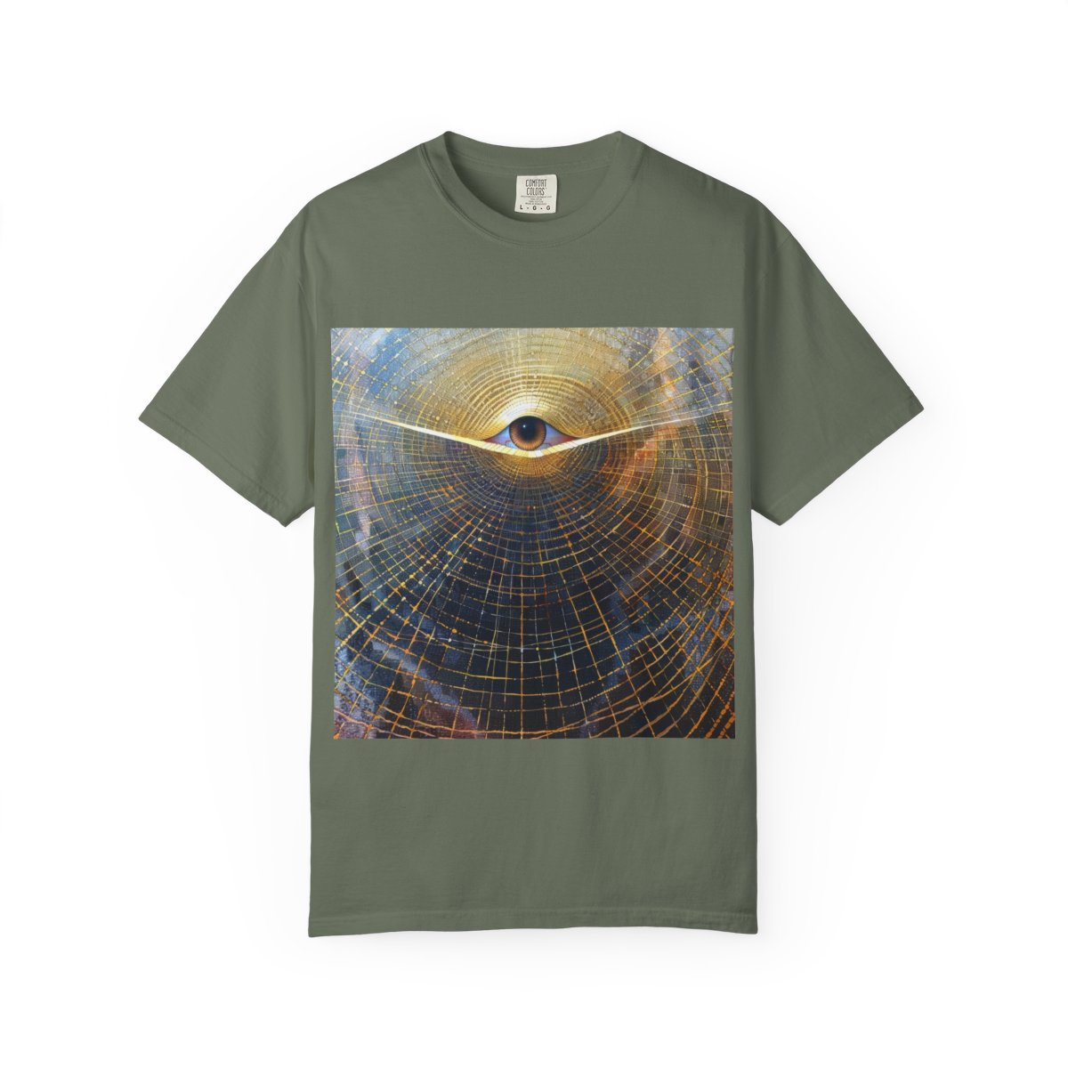 abstract-art-unisex-garment-dyed-t-shirt printify front 9