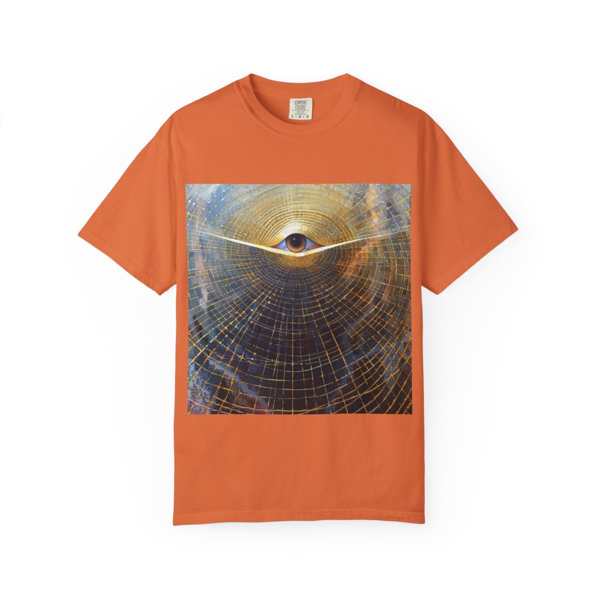 abstract-art-unisex-garment-dyed-t-shirt printify front 3