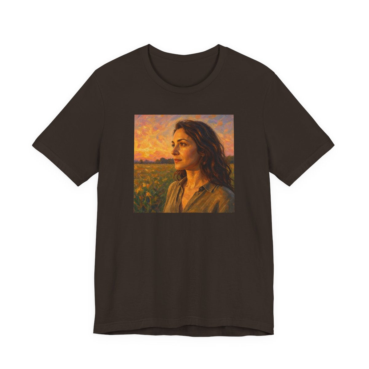 Air and Sky Girl Unisex Jersey Tee — Brown front