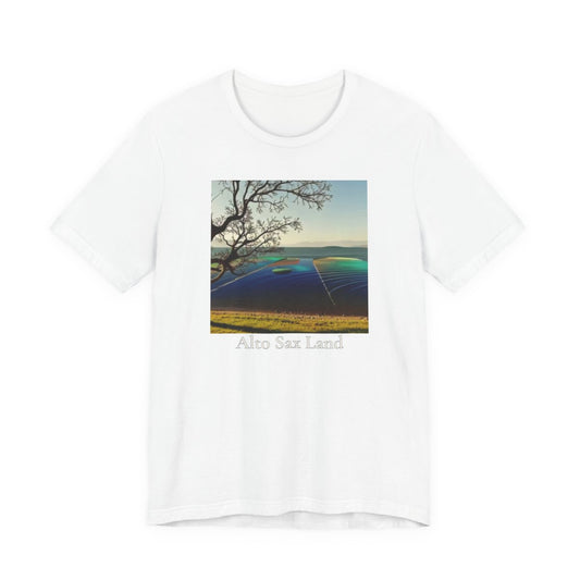 Alto Sax Land Unisex Jersey Tee — White front