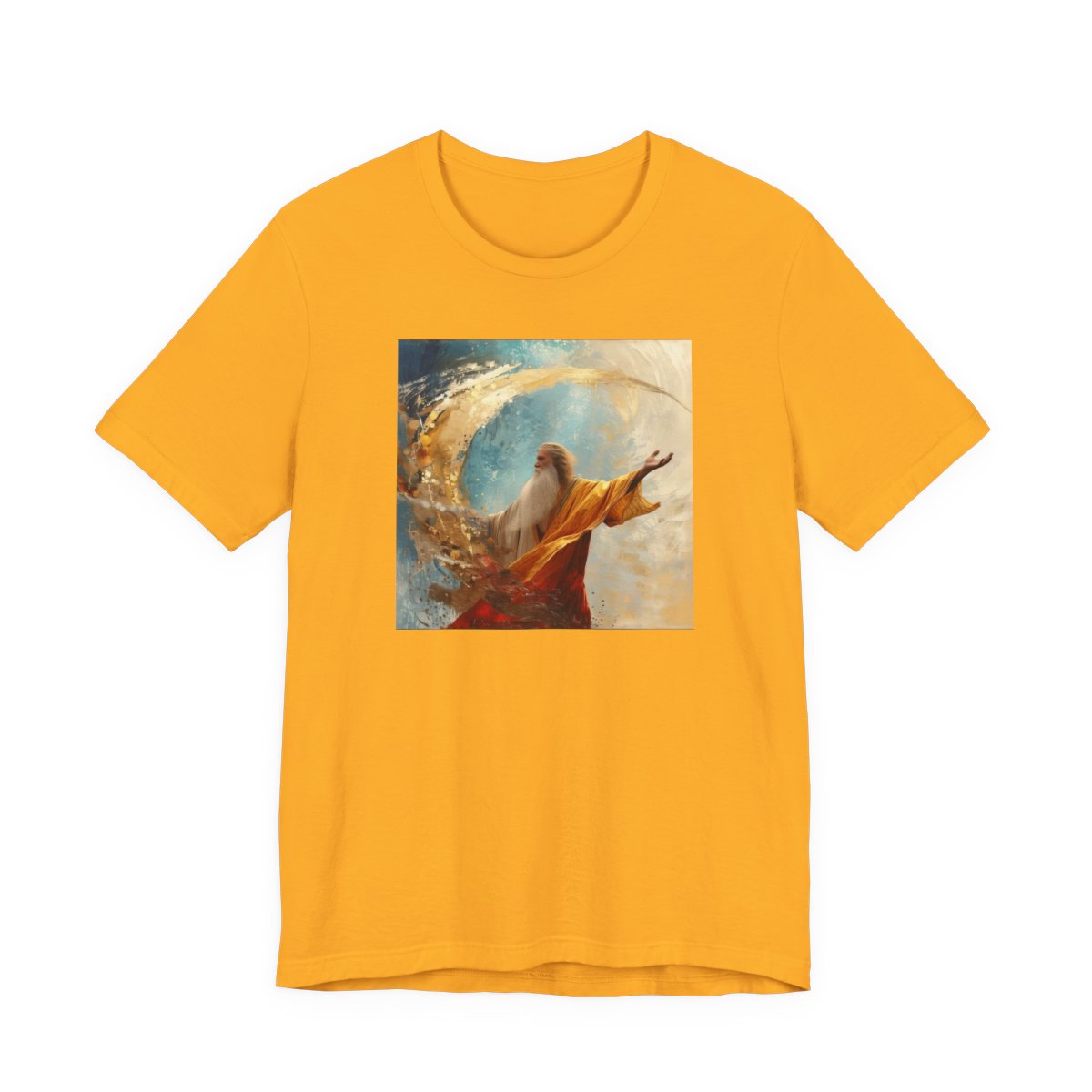 Aqueous Dream Unisex Jersey Tee — Gold front