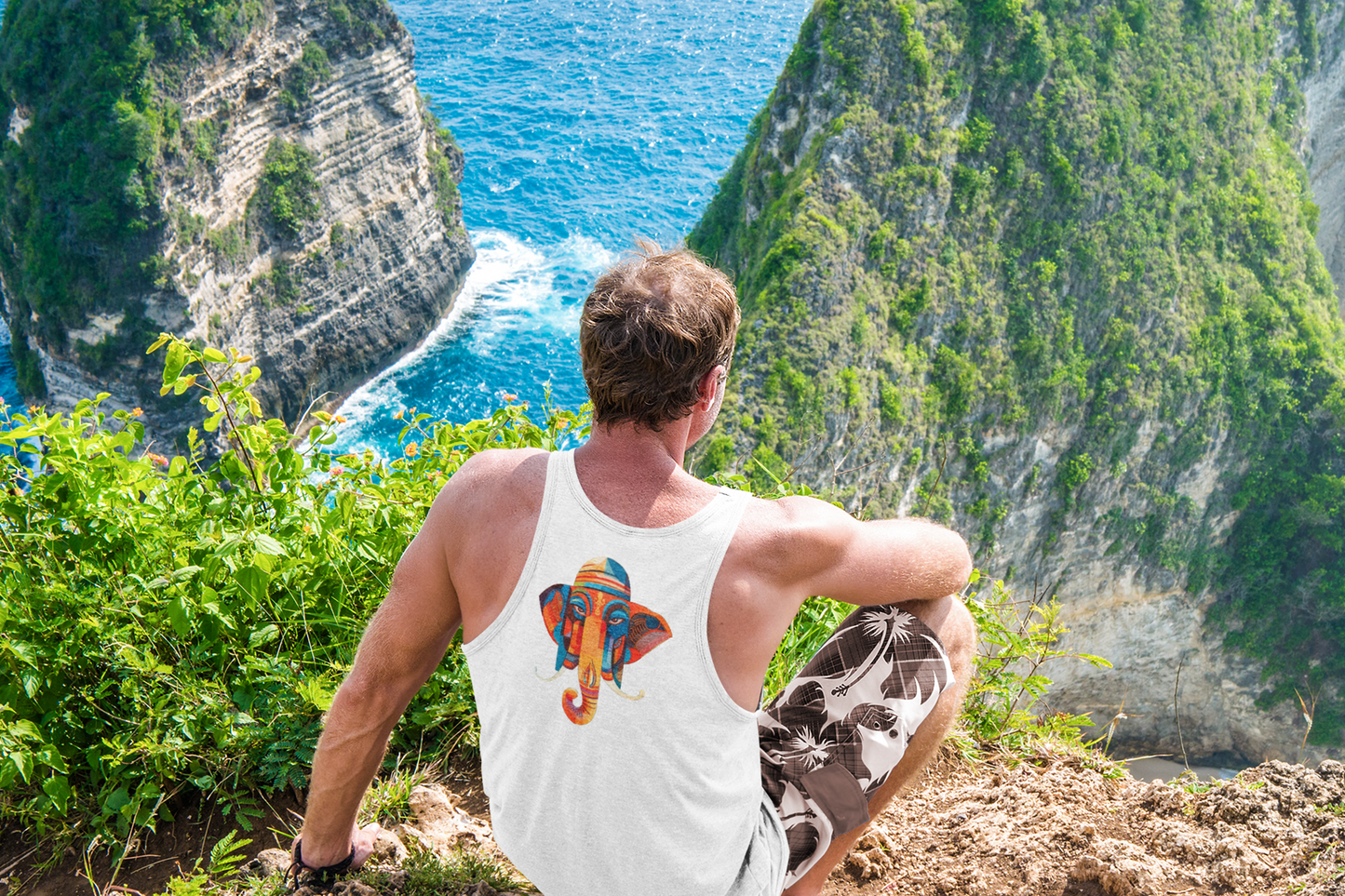 Ganesha Back Unisex Jersey Tank