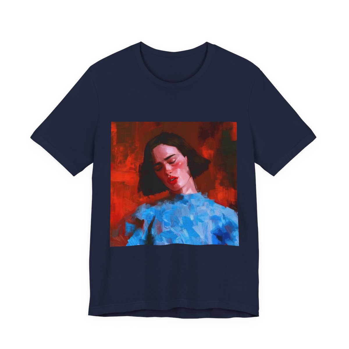 Calling For You In The Dark Unisex Jersey Tee — Navy front