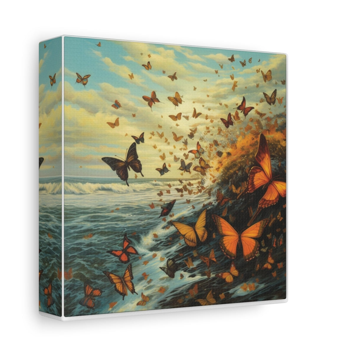 Canvas wrap edge / side view