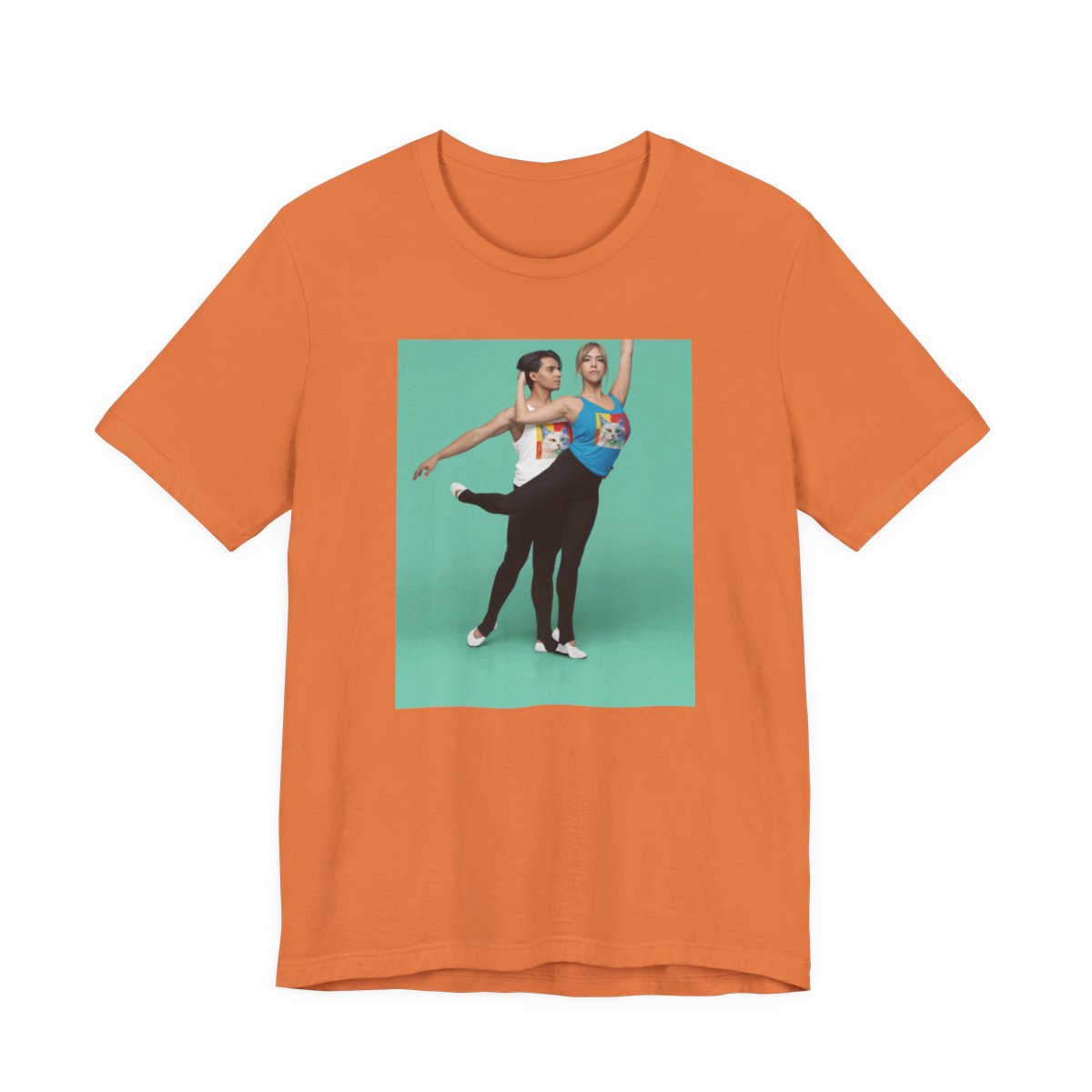 Cross Eyed Kitty Unisex Jersey Tee — Burnt Orange front